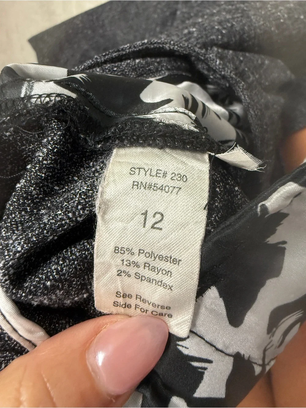 CAbi pants Wide-Leg Gray Dress Pants #230 Speckle trouser tweed pants - Picture 8 of 11